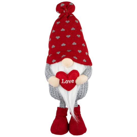 13.5" Plush Valentine's Day Love Gnome By Northlight in Red | 13.5" x 4.5" x 4" | Michaels®